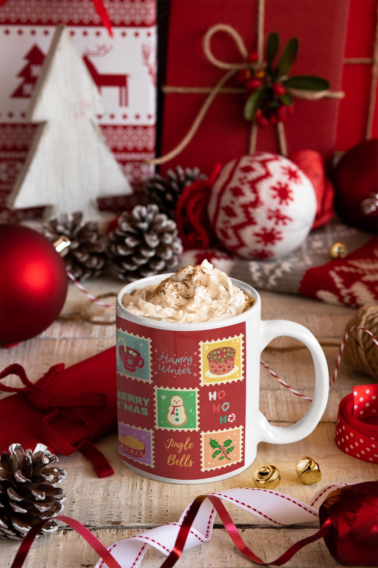 HOLIDAY CHEER 11oz MUG - Christmas Festivities Theme