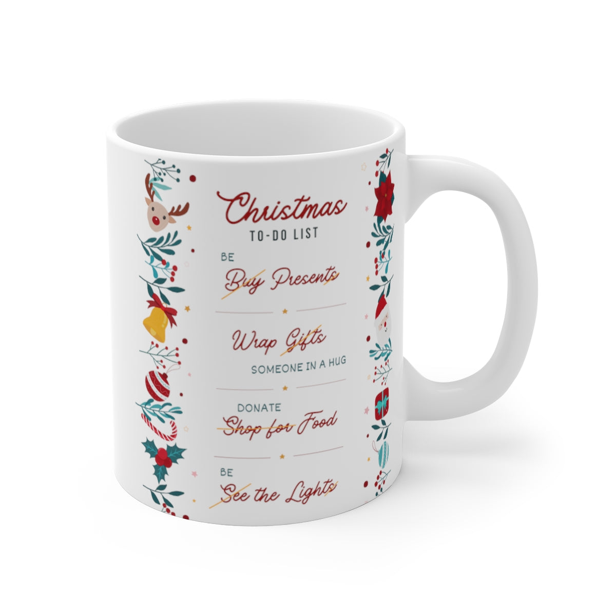 HOLIDAY CHEER 11oz MUG - Christmas To-Do Theme