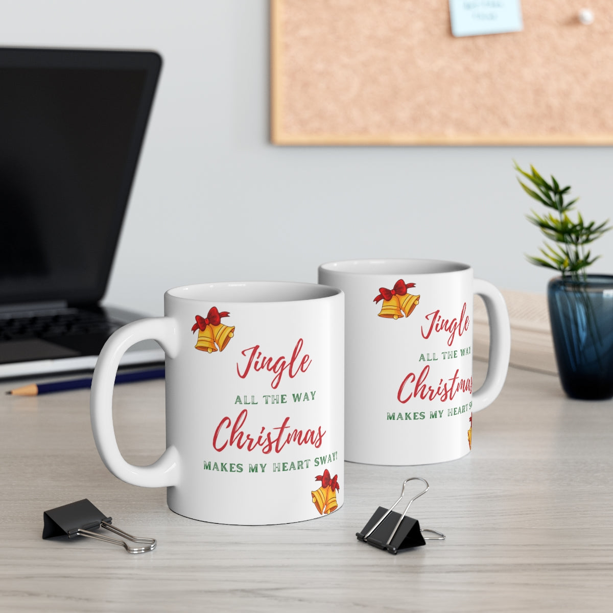 HOLIDAY CHEER 11oz MUG - Jingle Bells Theme