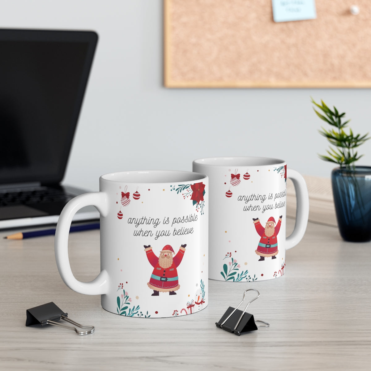 HOLIDAY CHEER 11oz MUG - Santa Theme