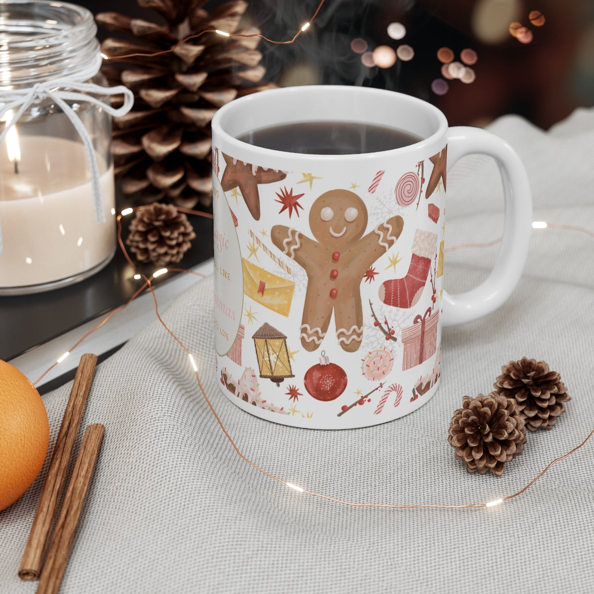 HOLIDAY CHEER 11oz MUG - Christmas & Love Theme