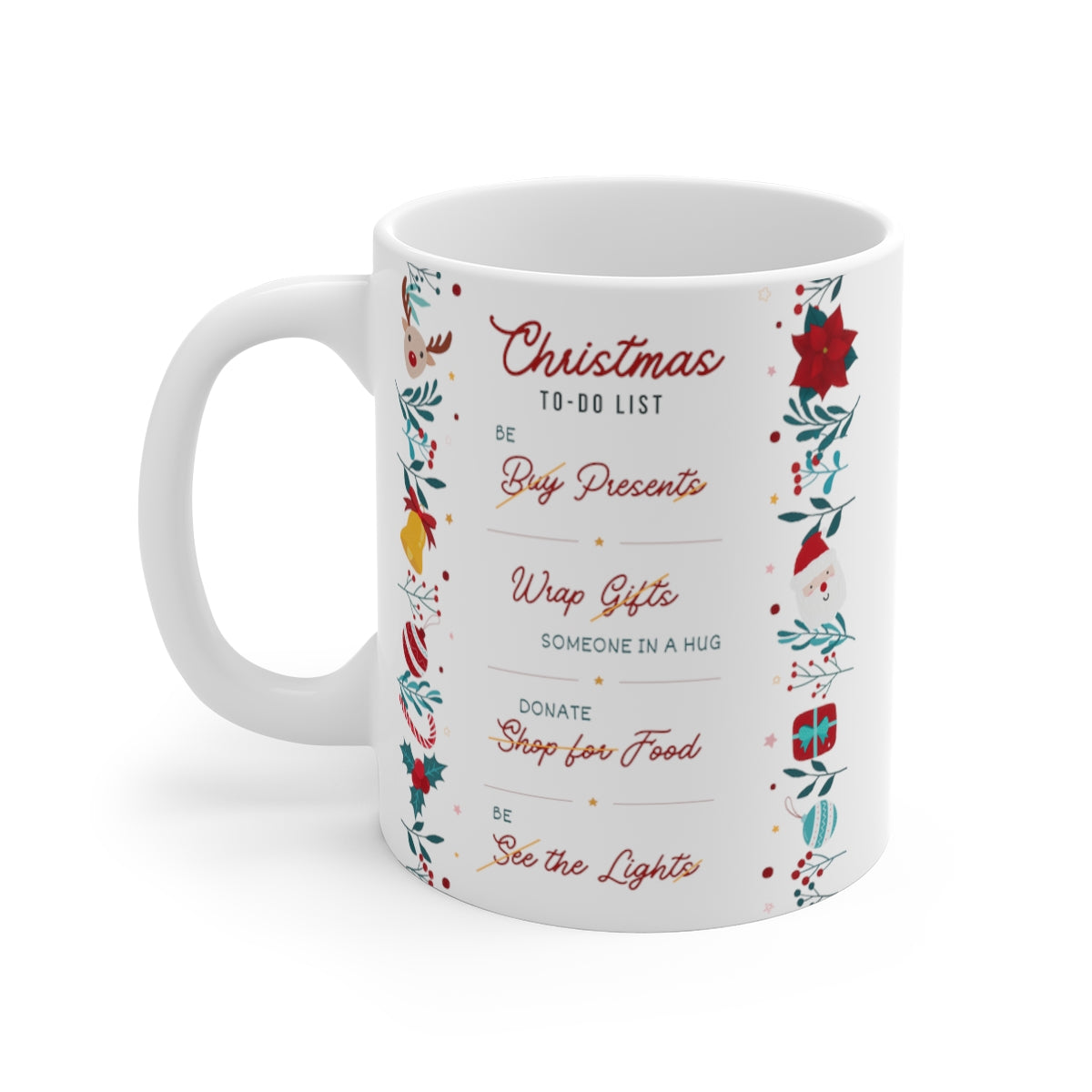 HOLIDAY CHEER 11oz MUG - Christmas To-Do Theme