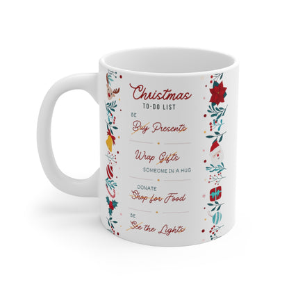 HOLIDAY CHEER 11oz MUG - Christmas To-Do Theme