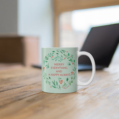 HOLIDAY CHEER 11oz MUG - Christmas & NY Theme